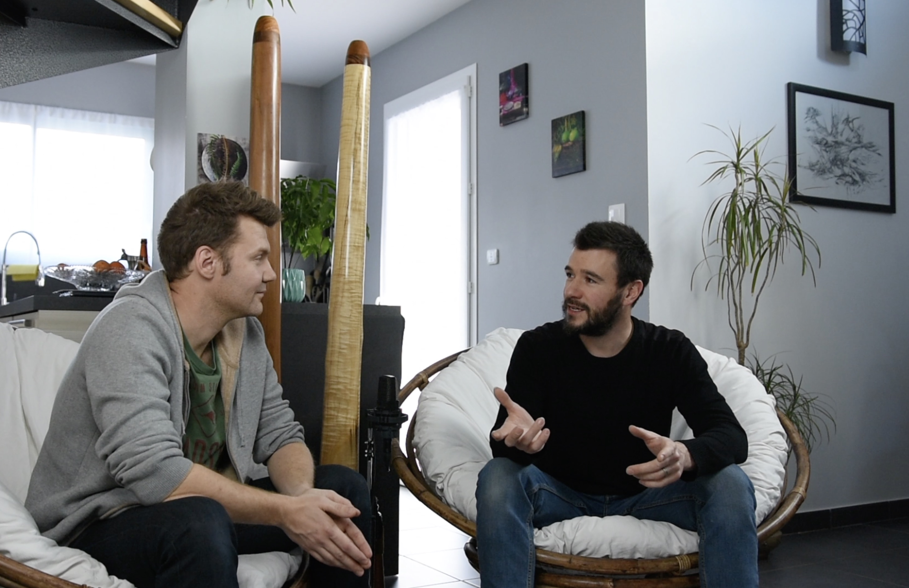 Discution entre Julien Doutaz et Zalem à propos du ZS01, premier didgeridoo Zalem Signature
